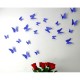 Pack of 12x 3D butterflies wall decals purple