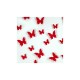 Pack of 12x 3D butterflies wall decals red