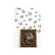 Pack of 12x 3D butterflies wall decals light brown