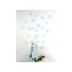 Kit de 12 Stickers papillons 3D turquoise