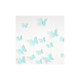 Kit de 12 Stickers papillons 3D turquoise