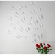 Pack of 12x 3D butterflies wall decals white