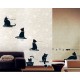 Black cats wall decals