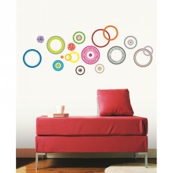 Stickers cercles design multicolores