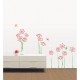 Flowers drawing wall decal