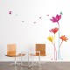 Rainbow flowers wall decal