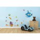 Octopus and submarine wall decals