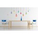 Sticker ampoules multicolores et papillons