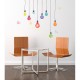 Multicolores light bulbs and butterflies wall decal