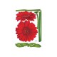 Red gerbera flowers sticker