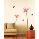 Pink and white lily Flowers wall decals
