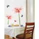 Pink and white lily Flowers wall decals