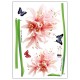 Pink and white lily Flowers wall decals