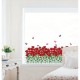 Sticker Jardin de roses rouges