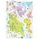 World map for children wall decal