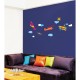 Stickers avions chambre enfant