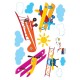 Stickers avions chambre enfant