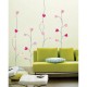 Pink poppy flowers wall decals