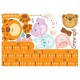 Tiger-designed child height measurement sticker