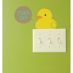 Outlet and chick cup wall decal