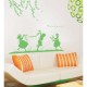 Children playing into the wild wall decal