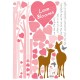 Pink hearts and deers