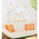 Stickers fleurs de jardin et papillons