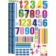 Numbers and pens kidmeter wall decal