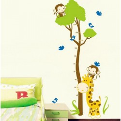 Sticker toise arbre et singe