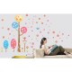 Rounded design trees and flowers wall decals