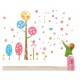 Stickers arbres designs arrondis et fleurs