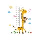 Sticker toise girafe et singe