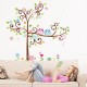 Sticker Hiboux sur arbre en fleurs