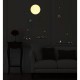 Cat and moon with glow in the dark parts wall decal