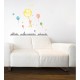 Stickers Phosphorescents Ville Chat Ballons et etoiles