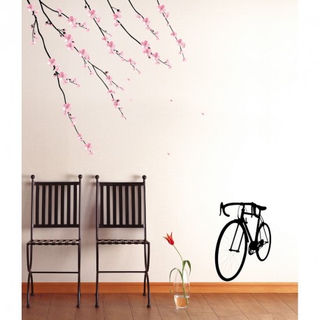 Flowers and bicycle sticker