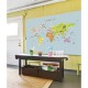 Giant World Map wall decal for children