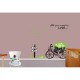 Wall decal Love and Bike