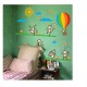 Monkeys, birds and Hot-air balloon wall decal