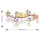 Owls and hearts on a tree wall decal