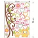 Stickers hiboux et coeurs sur un arbre