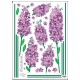 Iris purple romantic flowers wall decal