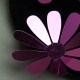 Pack de 12 fleurs 3D chics adhésives mirroir violet