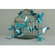 Pack of 12 stickers  butterflies - 3D effect - Mirror blue