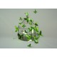 Pack of 12 stickers  butterflies - 3D effect - Mirror green 