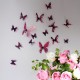 Pack of 18 Adhesive Butterflies - 3D effect - Chic translucid green 