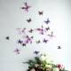 Pack of 18 Adhesive Butterflies - 3D effect - Chic translucid pink