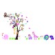 Wall decal Cute animals in the garden 