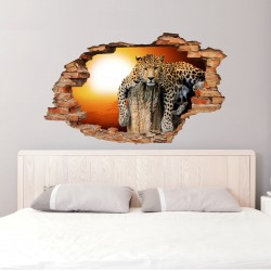 Wall decal Landscape Leopard