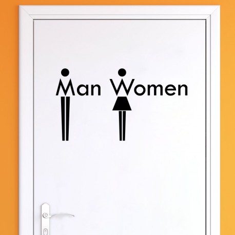 Sticker WC & Women cheap - bathroom discount - wall - madeco-stickers